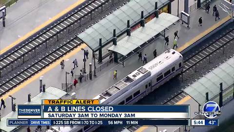 A & B lines closed this weekend