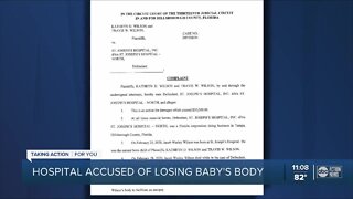 Hospital accused of losing baby's body