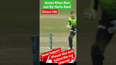 Haris Rauf Direct Hit | Azam khan runout By Haris Rauf| Pakistan super league| IU vs LQ