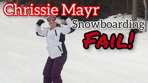 Chrissie Mayr Snowboarding FAIL at Shawnee Mountain in the Pocono Mountains of Pennsylvania!