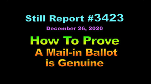 How to Prove a Mail-In Ballot is Genuine, 3423