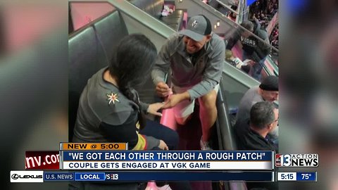 Golden Knights fans get engaged at T-Mobile Arena