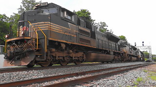 New York Central Heritage Unit #1066 Leads Norfolk Southern Train