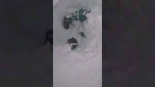 SHOCKING: Snowboarder Saved after Buried in Snow