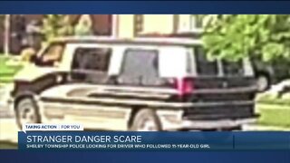 Police searching for suspicious driver who followed 11-year-old