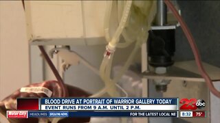 Blood drive at Portrait of a Warrior Gallery today
