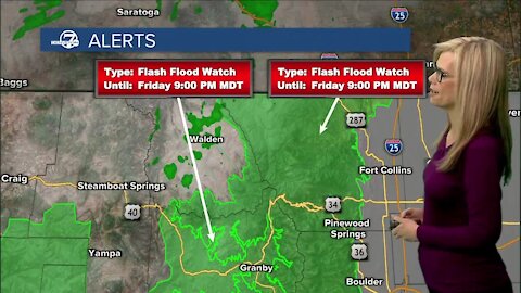 Flash Flood Watch in effect for northern, central, western Colorado