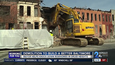 Demolition of 500 block of Baker Street to build a better Baltimore