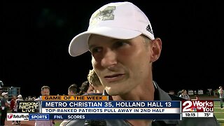 FNL Game of the Week: #1 Metro Christian pulls away to beat Holland Hall, 35-13