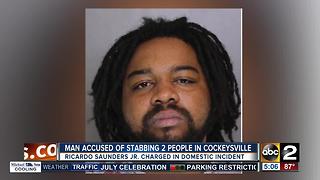 Man accused of stabbing 2 people in Cockeysville