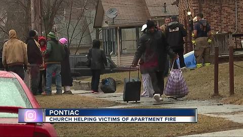 Apartment fire in Pontiac forces 20 people from their homes