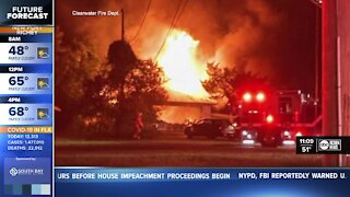 Home destroyed after fire in Clearwater