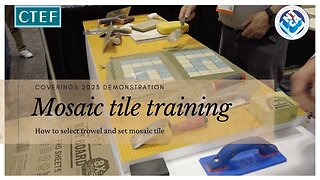 How to select a trowel and set mosaic tile.