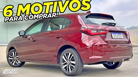 6 MOTIVOS PARA COMPRAR NOVO HONDA CITY TOURING HATCH 2023 MELHOR E +EQUIPADO DA CATEGORIA