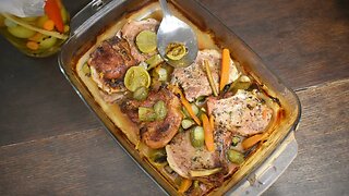 The Ultimate Pork Chop and Pickled Green Tomato Bake Recipe