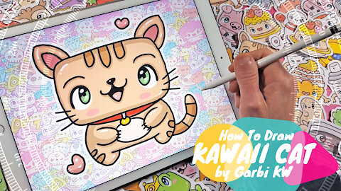 how to Draw Kawaii Cat by Garbi KW