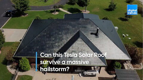 Can this Tesla Solar Roof survive a massive hailstorm?