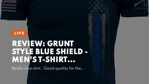 Review: Grunt Style Blue Shield - Men's T-Shirt Black