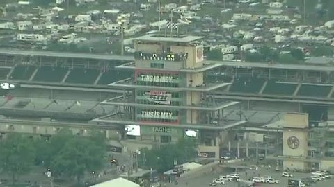 The sun rises on the 102nd running of the Indianapolis 500