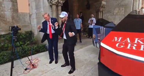 Trump jams and dances with Adin Ross