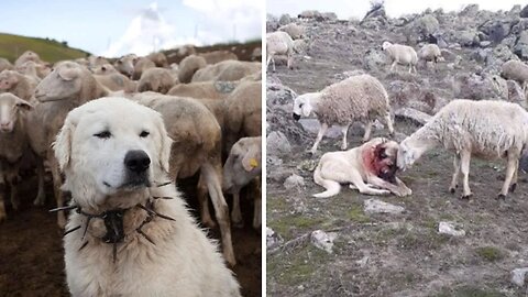 A Heroic Herding Dog Battles 11 Coyotes to Save His Flock of Sheep