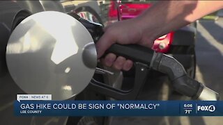 Rising gas prices: sign of economy rebounding