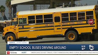 Team 10: Empty school buses driving around