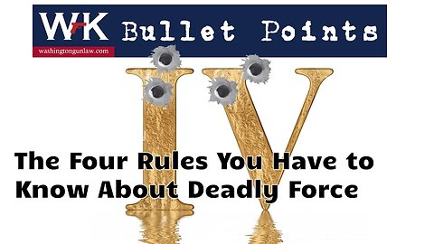 Bullet Points. The Four Rules You Have to Know About Deadly Force.