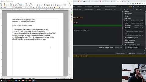 Studying VisJS source code with developer tools debugger | physics