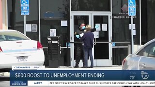 $600 boost to unemployment to disappear
