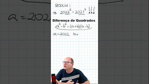 Diferença de quadrados. Aprenda quando usar. #Shorts