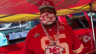 Chiefs fans tailgate at Super Bowl