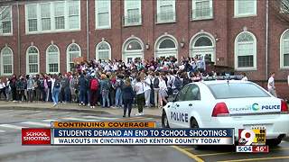 Local students walk out to demand an end to school shootings