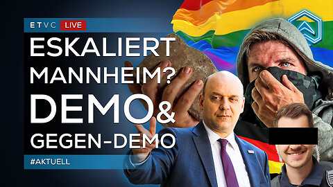 🟥 LIVE | ESKALIERT Mannheim? | Gedenk-Demo & linke Gegen-Demo | #AKTUELL