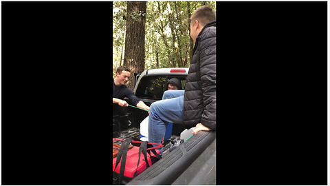 Three Talented Kids Play 'Seven Nation Army' With A Bungee Cord And A Truck Bed