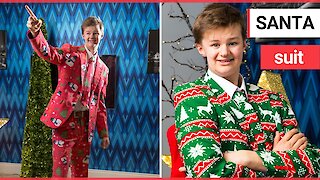 A sixth-form pupil is devastated after his Christmas suits were BANNED by "Grinch" teachers