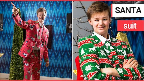 A sixth-form pupil is devastated after his Christmas suits were BANNED by "Grinch" teachers