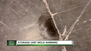 Storage unit mold warning