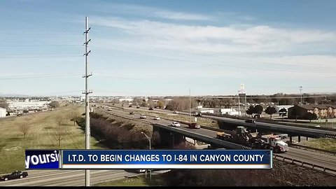 I-84 Construction happening in Nampa