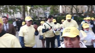 Christopher Marte Speaks at Street Vendor Project March Outside City Hall 9/29/2022