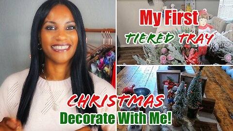 2020 Christmas Decorate with me | My First Tiered Tray