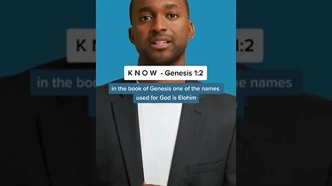 Know - Genesis 1:2 (The Attributes of God)