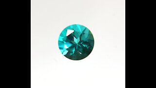 Hydrothermal Beryl with Color of Paraiba Tourmaline Round Brilliant