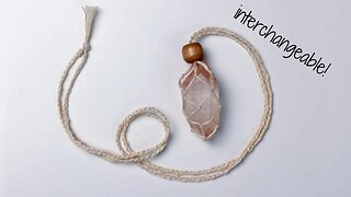 Interchangeable Macrame Crystal Necklace (DIY Tutorial)