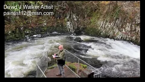 Swallow falls, North Wales How I prep sketched and planned my watercolour painting. @MrWalks12