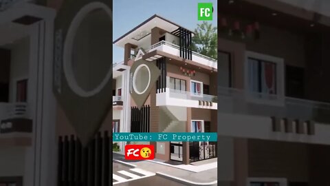 Modern House design elevation #short exterior animation walkthrough @FC Property