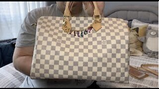 PERFECT SIZE FOR TRAVEL! BOUGIE ON A BUDGET! 1:1 Speedy B 35 in Damier Azur