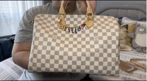 PERFECT SIZE FOR TRAVEL! BOUGIE ON A BUDGET! 1:1 Speedy B 35 in Damier Azur