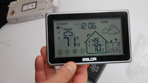 BALDR Weather Station, Atomic Clock Digital Touch Screen Indoor Outdoor Thermometer
