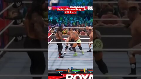 🤼‍♂️ Batista Roman Reigns Beat Up Cm Punk WWE AEW Royal Rumble Wrestling #batista #cmpunk #aew